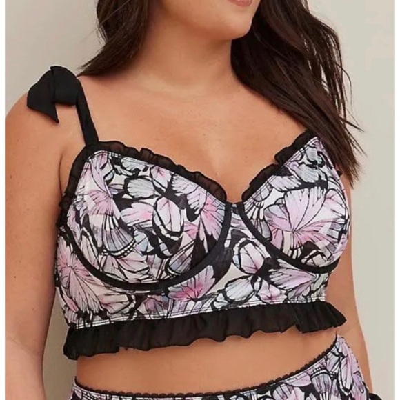 🆕 Satin Ruffle High Rise Thong Panty Set 2 2X 18 20 NWT Torrid New! - Picture 2 of 10